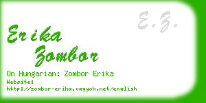 erika zombor business card